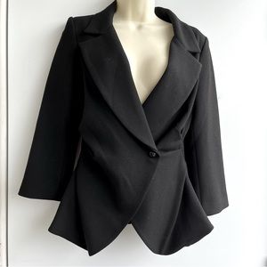 Wilfred Black Ruched Blazer Jacket Size 4